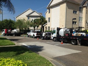 Team preparing for Islander Housing Power Wash.