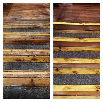 Before & After stair cleaning.