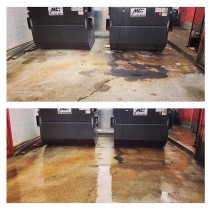 Trash area power-washed.