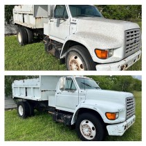 Before & After Dump Truck Cleaning