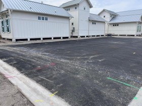 Before Parking lot Stenciling