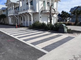 Before Parking lot Stenciling